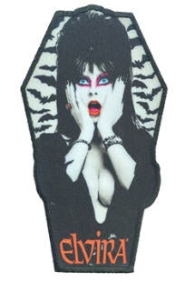 ELVIRA - BAT COFFIN EMBROIDERED PATCH