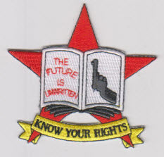 CLASH - KNOW YOUR RIGHT CUT OUT EMBROIDERED PATCH