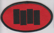 BLACK FLAG - OVAL LOGO EMBROIDERED PATCH