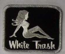 EMBROIDERED PATCH - WHITE TRASH PATCH