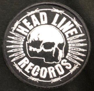 HEADLINE RECORDS - SKULL EMBROIDERED PATCH