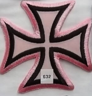 EMBROIDERED PATCH - IRON CROSS PINK PATCH