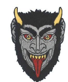 EMBROIDERED PATCH - KRAMPUS FACE