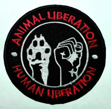 EMBROIDERED PATCH - ANIMAL LIBERATION HUMAN LIBERATION PATCH