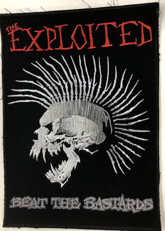EXPLOITED - BEAT THE BASTARDS EMBROIDERED BACK PATCH