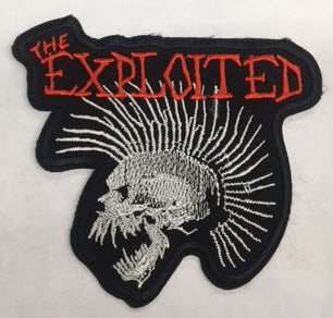 EXPLOITED - FUCK THE SYSTEM CUT OUT EMBROIDERED PATCH