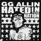 GG ALLIN - HATED IN THE NATION BACK PATCH