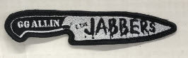 GG ALLIN & THE JABBERS - KNIFE CUT OUT EMBROIDERED PATCH