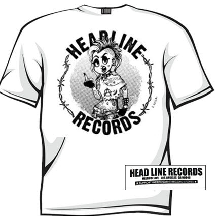 HEADLINE RECORDS - THE PUNKETTE BY LARRY WELZ TEE SHIRT