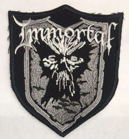 IMMORTAL - SHIELD CUT OUT EMBROIDERED PATCH