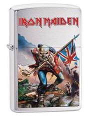 IRON MAIDEN - BRUSHED CHROME ZIPPO LIGHTER REFILL METAL
