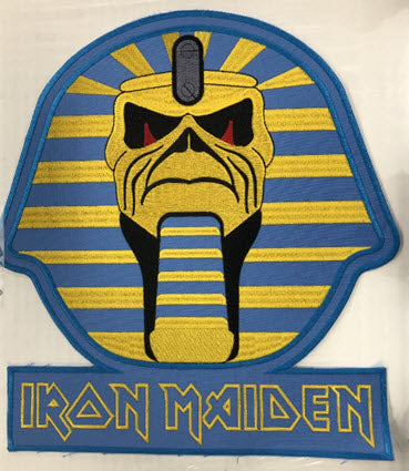 IRON MAIDEN - POWERSLAVE EMBROIDERED CUT OUT BACK PATCH