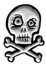 KEPI GHOULIE - SKULL ENAMEL PIN BADGE