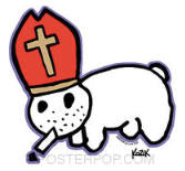 KOZIK STICKER - POPE BUNNY STICKER