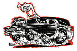KRUSE STICKER - HOT ROD HEARSE