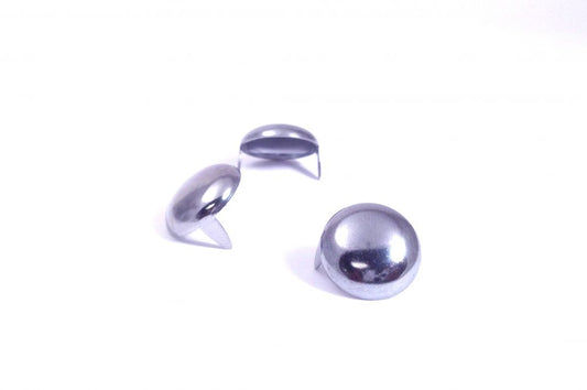 LARGE SILVER ROUND HEAD STUDS (PACK OF 20) - FREE SHIPPING
