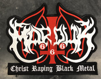 MARDUK - CHRIST RAPING BLACK METAL EMBROIDERED BACK PATCH