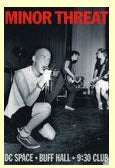 MINOR THREAT - DC SPACE BUFF HALL 9:30 CLUB POSTER