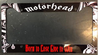 MOTORHEAD - BORN TO LOSE LIVE TO WIN LICENSE PLATE