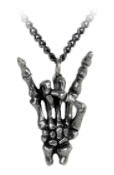 NECKLACE - SKELETON DEVIL "HORN" FINGER
