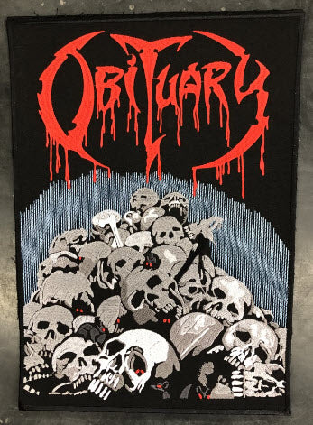 OBITUARY - SKULLS EMBROIDERED BACK PATCH