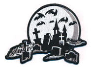 EMBROIDERED PATCH- NIGHT TIME CEMETERY