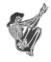 EMBROIDERED PATCH- SKELLI GIRL LEGS UP