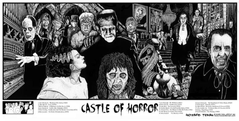 POSTER - CASTLE OF HORROR BY HOWARD TEMAN