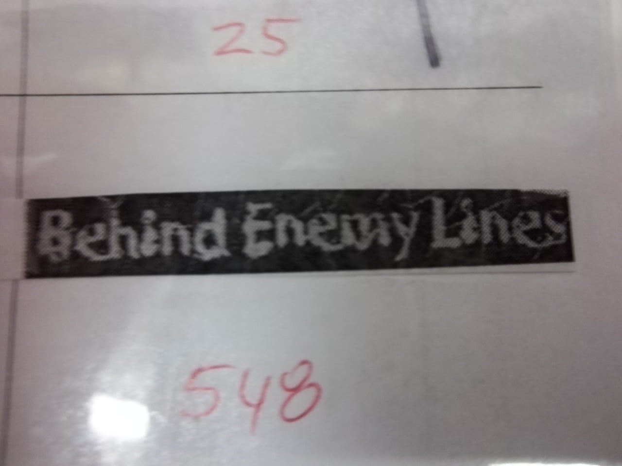 BEHIND ENEMY LINES - BEHIND ENEMY LINES PATCH
