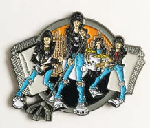 RAMONES - ROAD TO RUIN CUT OUT ENAMEL PIN