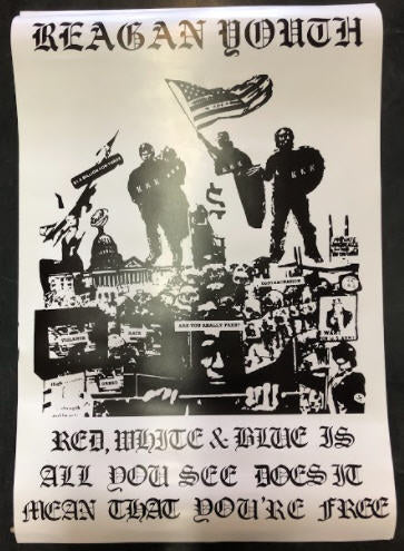 REAGAN YOUTH - RED WHITE BLUE POSTER (24" X 36")