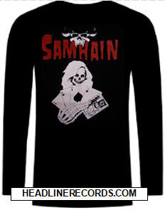 SAMHAIN - CARDS LONG SLEEVE TEE SHIRT