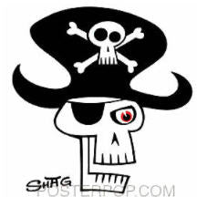 SHAG STICKER - PIRATE SKULL STICKER