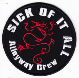 SICK OF IT ALL - ALLEYWAY CREW EMBROIDERED PATCH