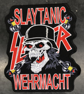SLAYER - SLAYTANIC WEHRMACHT EMBROIDERED CUT OUT BACK PATCH