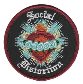 SOCIAL DISTORTION - BLUE ROSES EMBROIDERED PATCH
