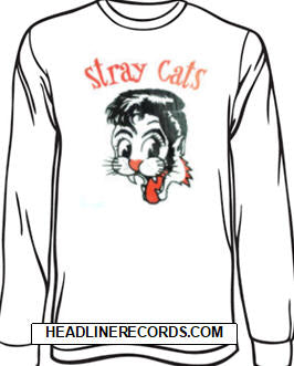 STRAY CATS - LOGO LONG SLEEVE TEE SHIRT
