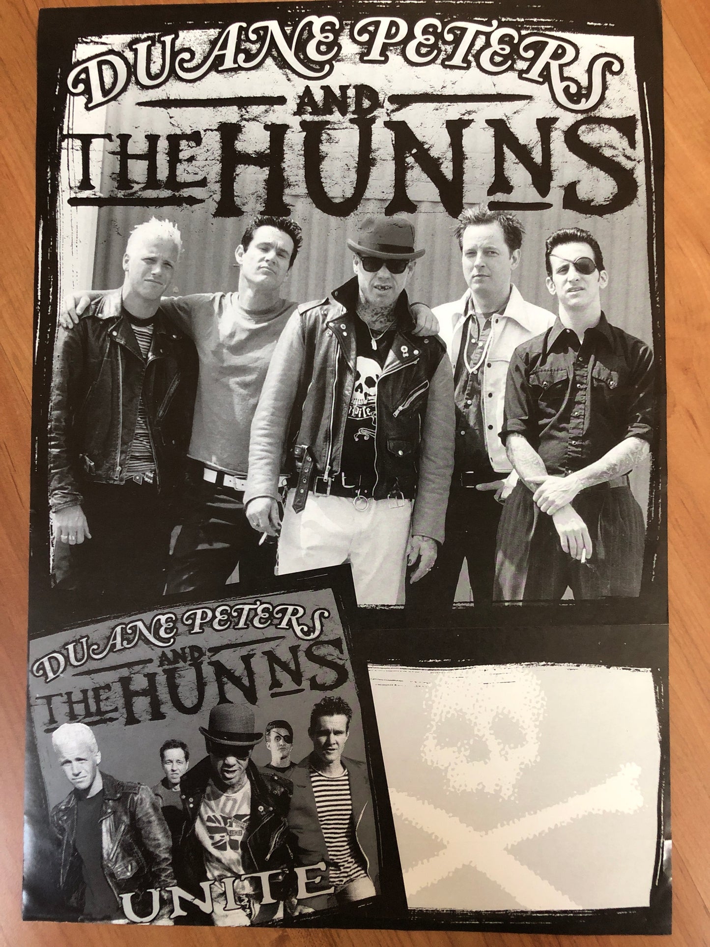 DUANE PETERS & THE HUNS - UNITE POSTER