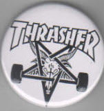 BIG BUTTON - THRASHER LOGO 2.25" BIG BUTTON