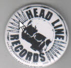 HEADLINE RECORDS - SKULL 2.25" BIG BUTTON