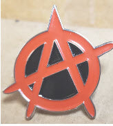 ENAMEL PIN BADGE - "A" ANARCHY