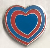 BUZZCOCKS - FALLEN IN LOVE CUT OUT ENAMEL PIN