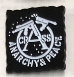 CRASS - ANARCHY & PEACE (SQUARE) ENAMEL PIN