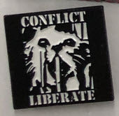 CONFLICT - LIBERATE ENAMEL PIN BADGE