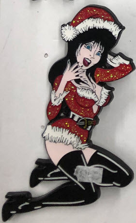 ELVIRA - SANTA SUIT MEGA ENAMEL PIN BADGE