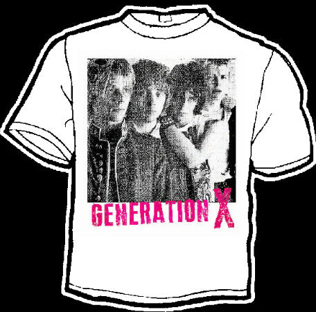 GENERATION X - BAND PICTURE WHITE TEE SHIRT