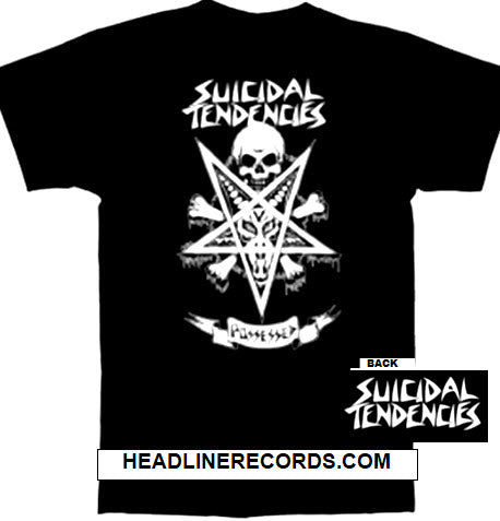 SUICIDAL TENDENCIES - POSSESSED LOGO (BLACK SHIRT) TEE SHIRT