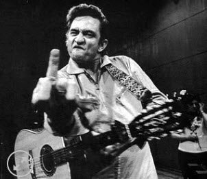 JOHNNY CASH - FINGER COUNTER TOP POSTER