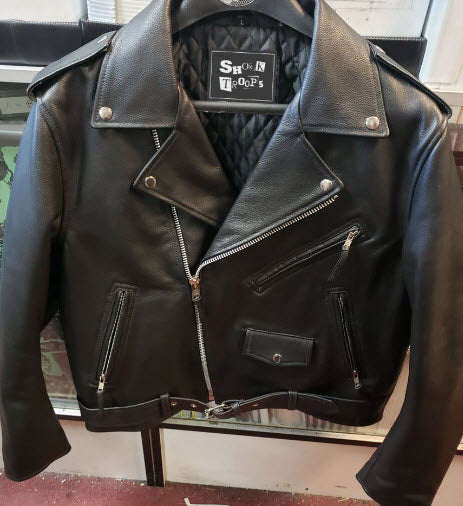 LEATHER JACKET SHOCK TROOPS (BLACK)