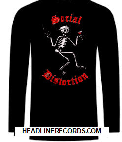 SOCIAL DISTORTION - SKELETON LONG SLEEVE TEE SHIRT